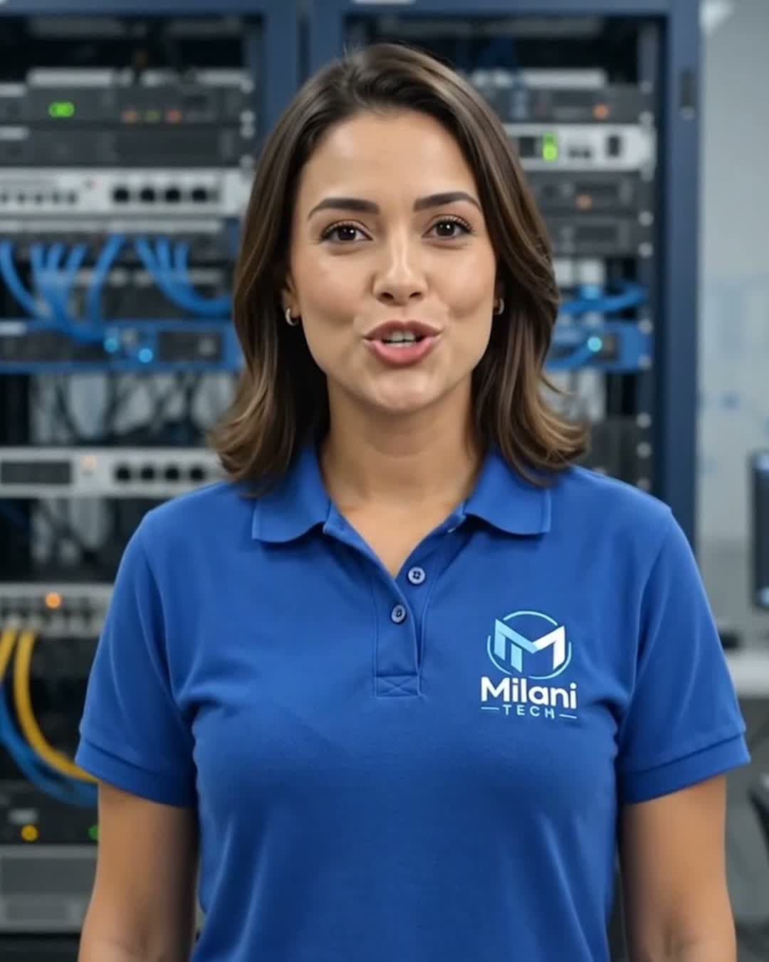 Mila, apresentadora virtual da Milani TECH